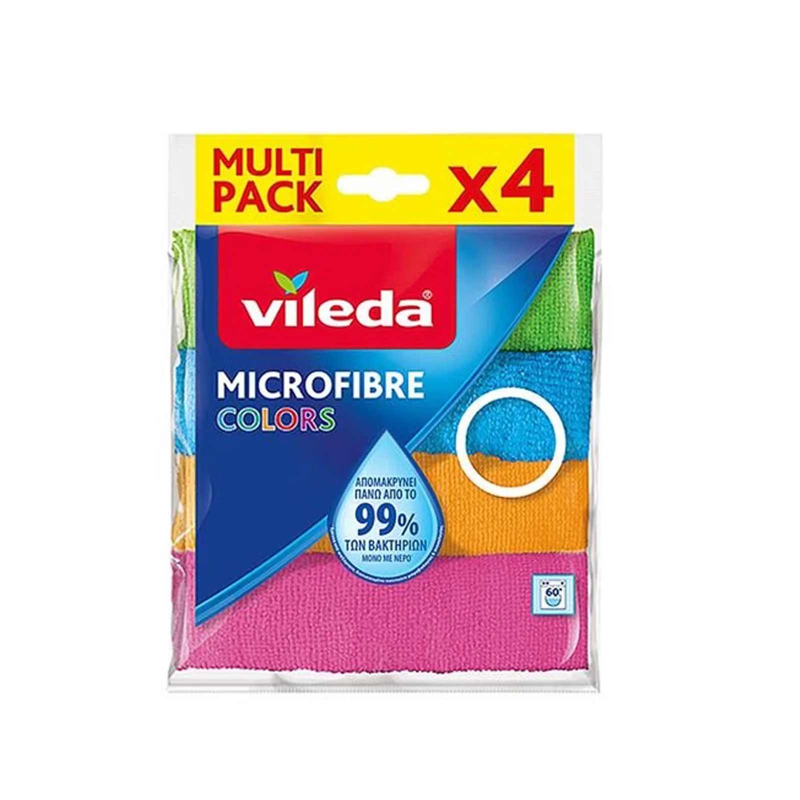 Vileda Colors - Πετσέτα μικροϊνών για όλες τις χρήσεις (4τμχ)