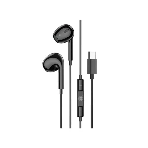 LAMTECH TYPE-C MOBILE EARPHONES WITH MICROPHONE BLACK