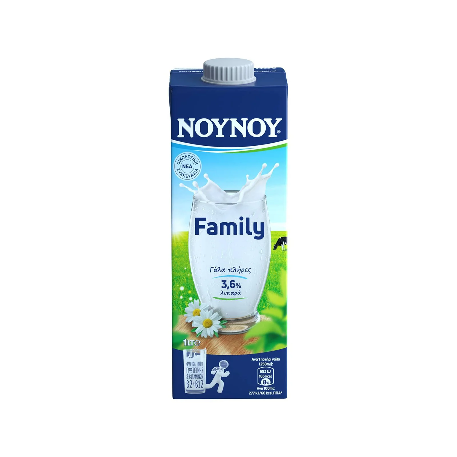 ΝΟΥΝΟΥ Family Γάλα Υψηλής Παστερίωσης Πλήρες 1lt