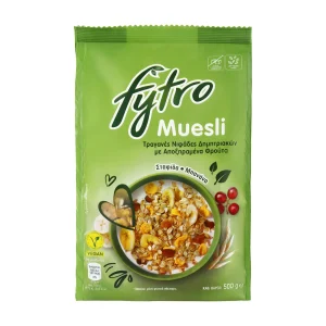 FYTRO Μούσλι με Σταφίδα & Μπανανά Vegan Χωρίς προσθήκη ζάχαρης 500g