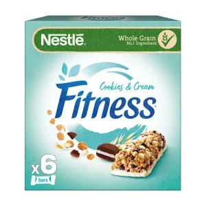 NESTLE Fitness Μπάρες Δημητριακών Ολικής Άλεσης Cookies & Cream 6x23,5g