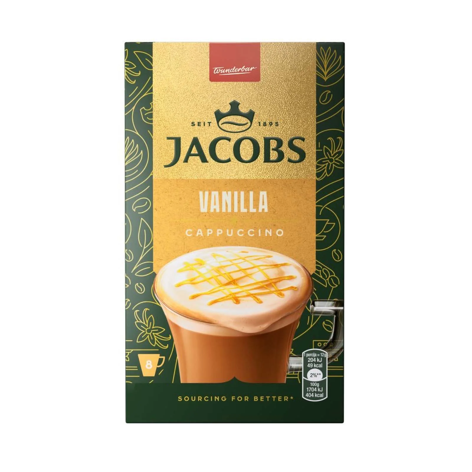 JACOBS Στιγμιαίος Καφές Cappuccino Βανίλια 8x12g