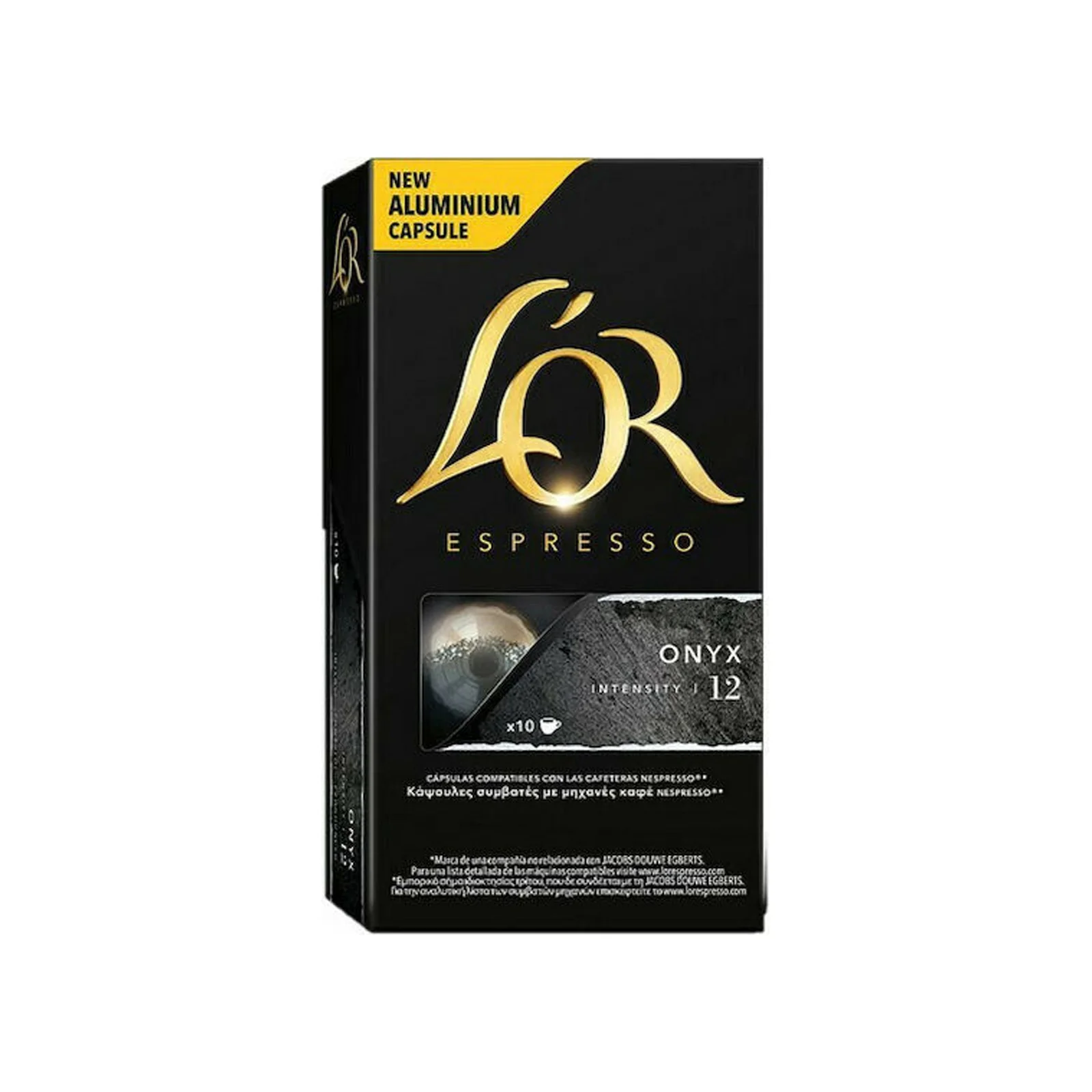 L_OR Κάψουλες Espresso Onyx Συμβατές με Μηχανή Nespresso 10caps