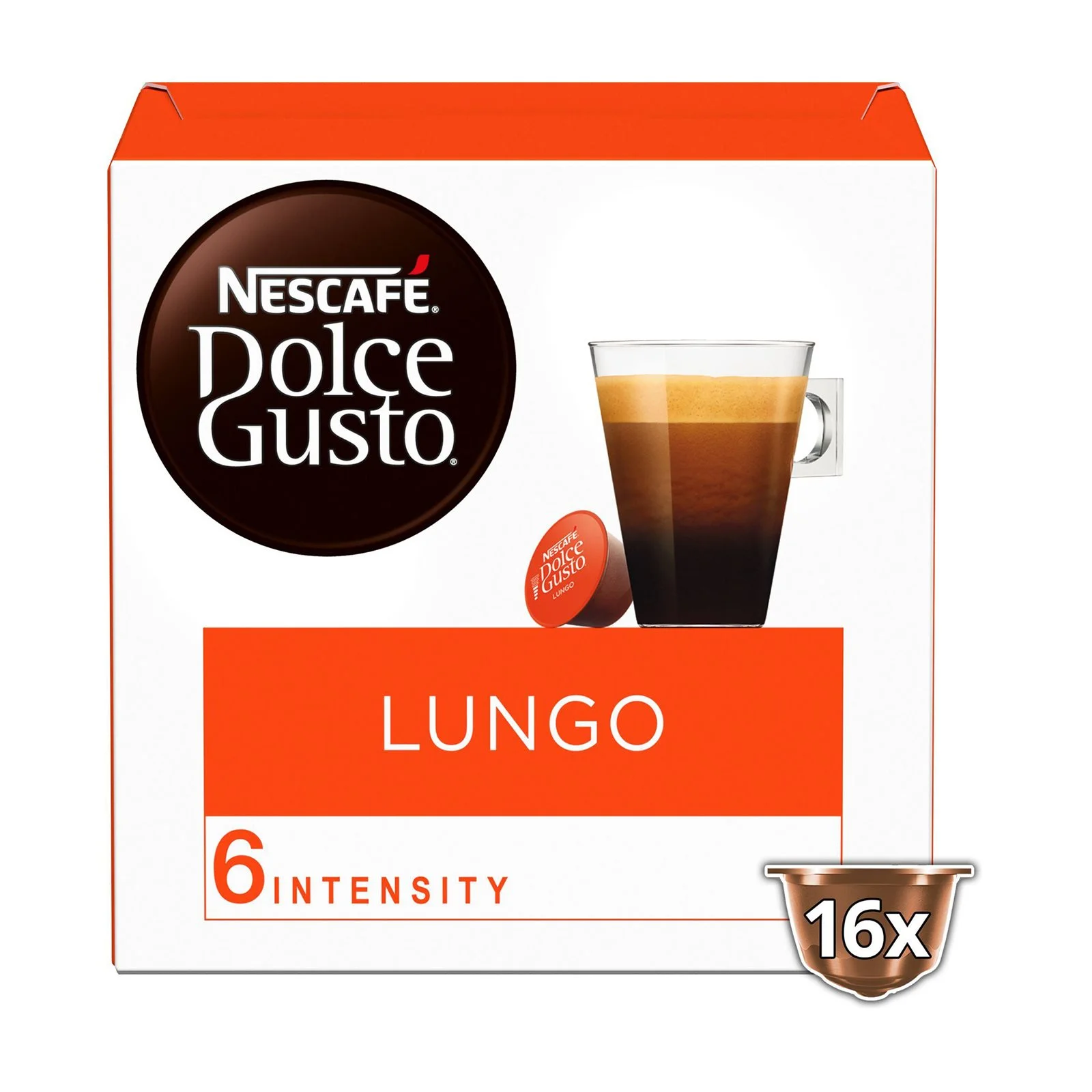 NESCAFE Dolce Gusto Καφές Espresso Lungo 16 κάψουλες 104g