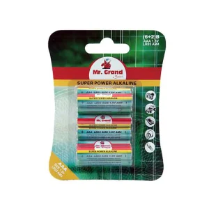 MrGrand Μπαταρίες ΑΑA 1.5V 6+2Δώρο