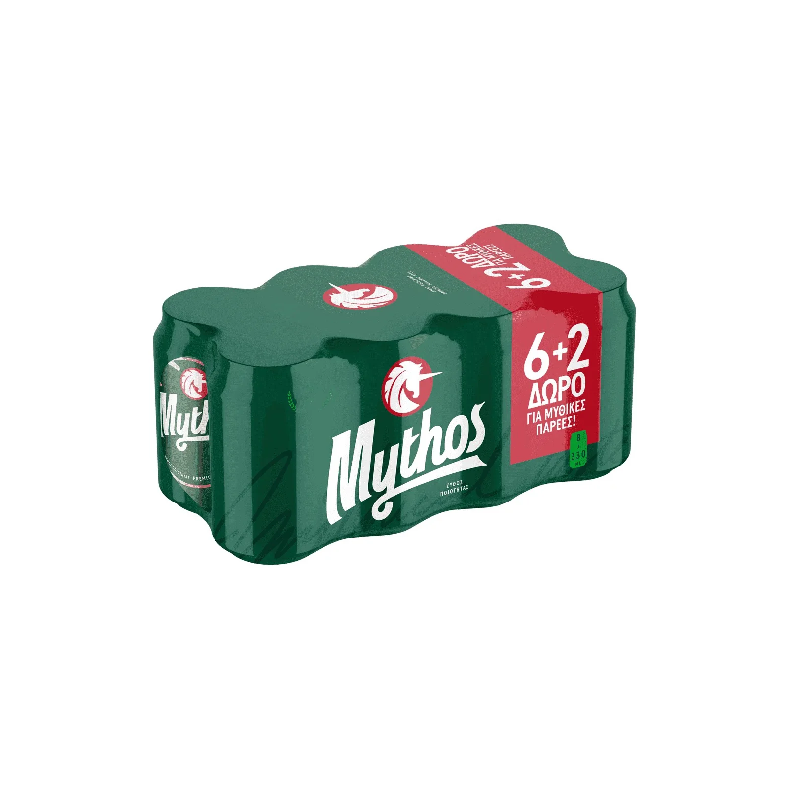 MYTHOS Μπύρα 330ml 6+2τεμ Δώρο