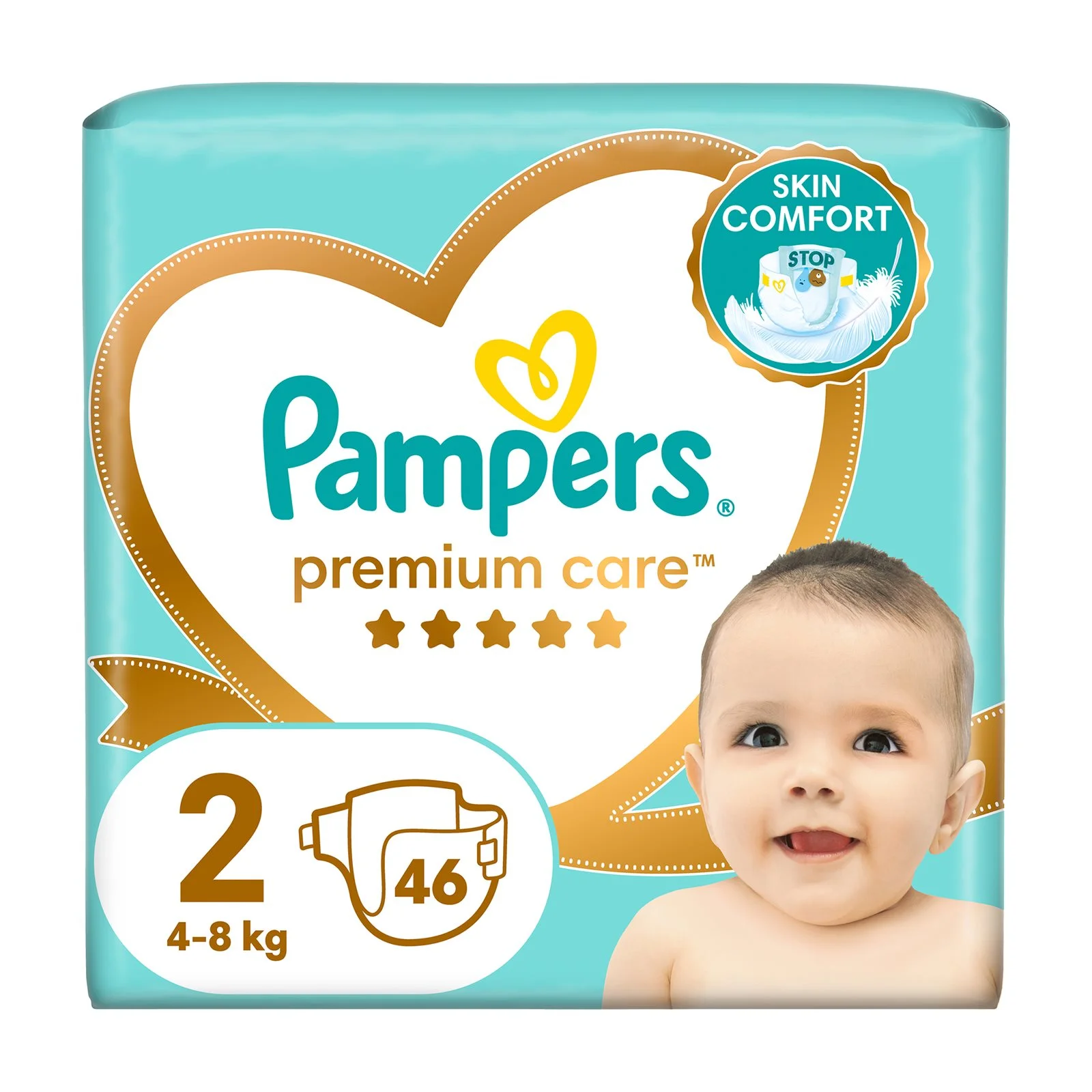 PAMPERS Premium Care Πάνες Νο2 4-8kg 46τεμ