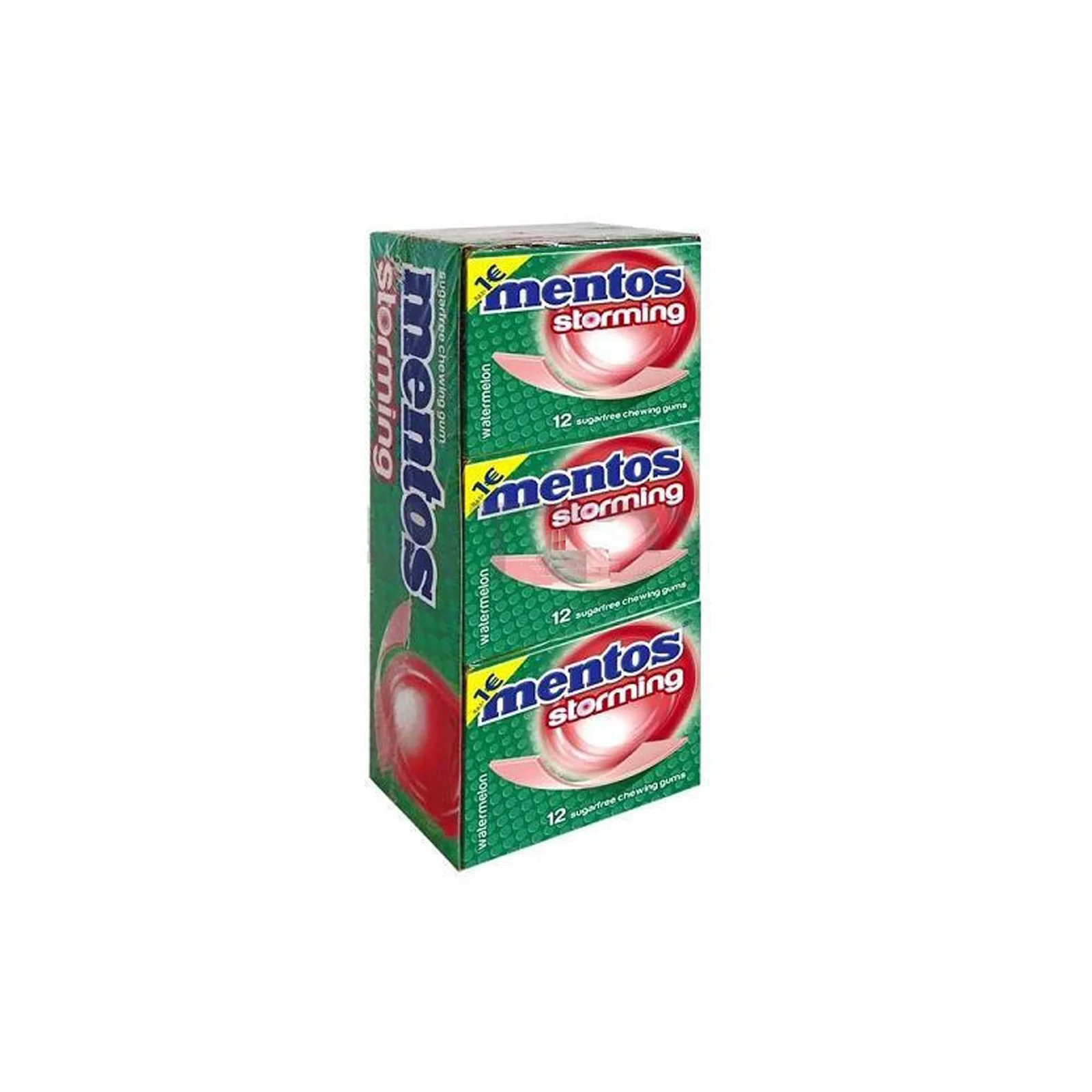 MENTOS Storming Watermelon Καρπούζι 33gr 12τεμ - Image 2