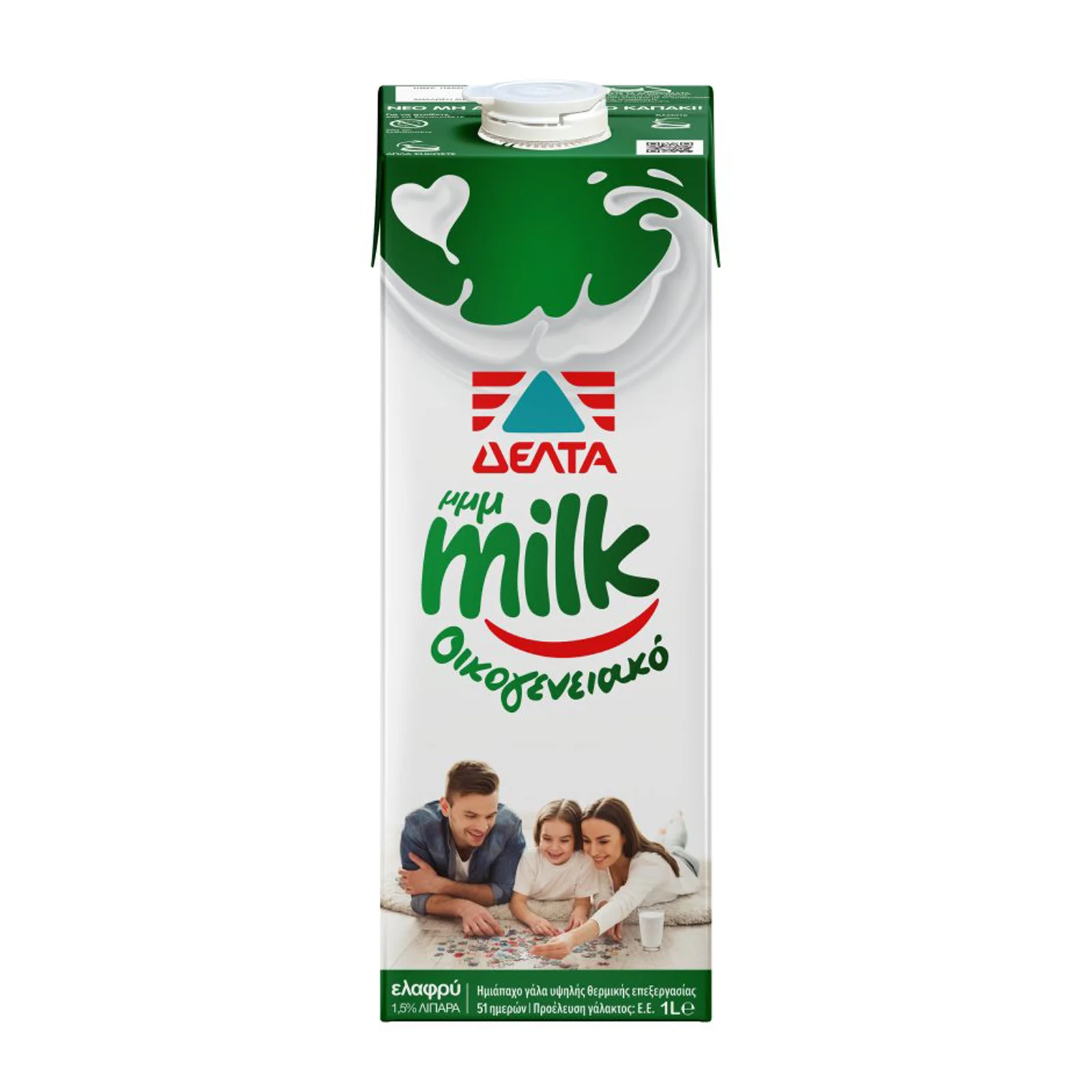 ΔΕΛΤΑ MMMILK Γάλα Οικογενειακό Ελαφρύ 1lt - Image 2