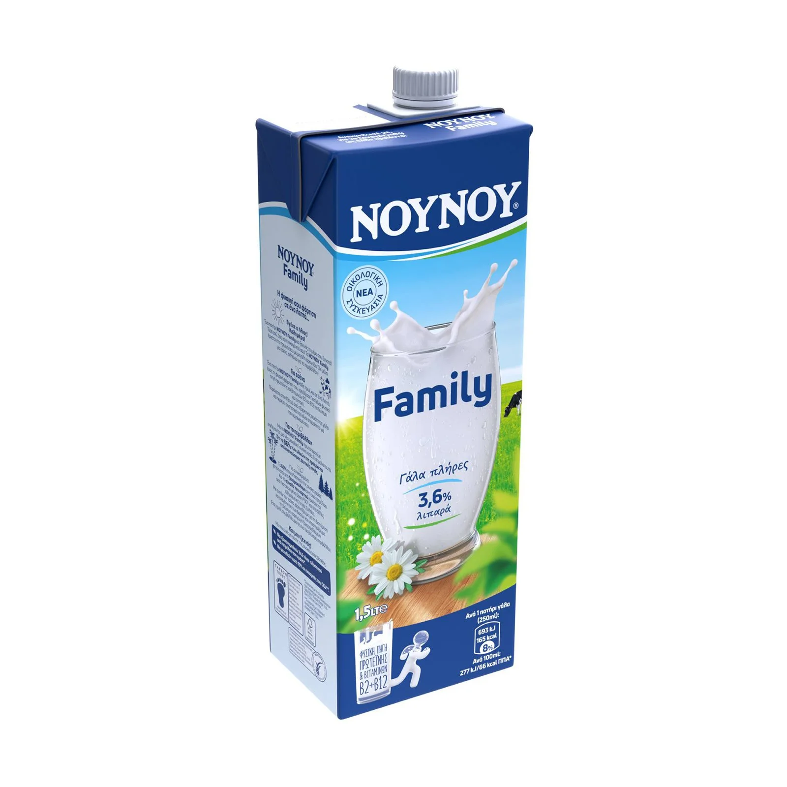 ΝΟΥΝΟΥ Family Γάλα Υψηλής Παστερίωσης Πλήρες 1,5lt - Image 2