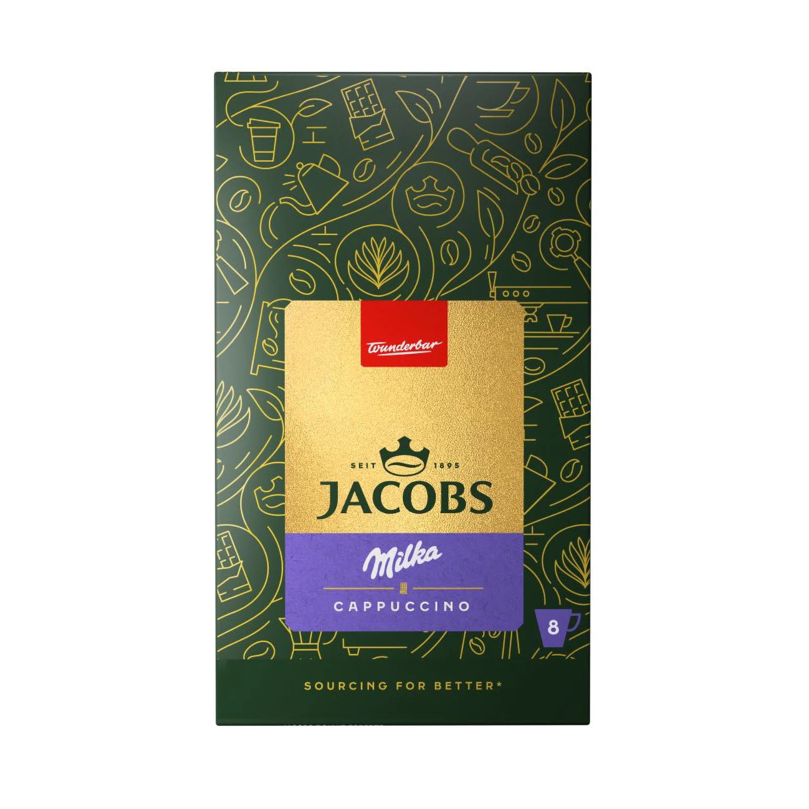 JACOBS Στιγμιαίος Καφές Milka Cappuccino Choco Sticks 8x15.8g - Image 2