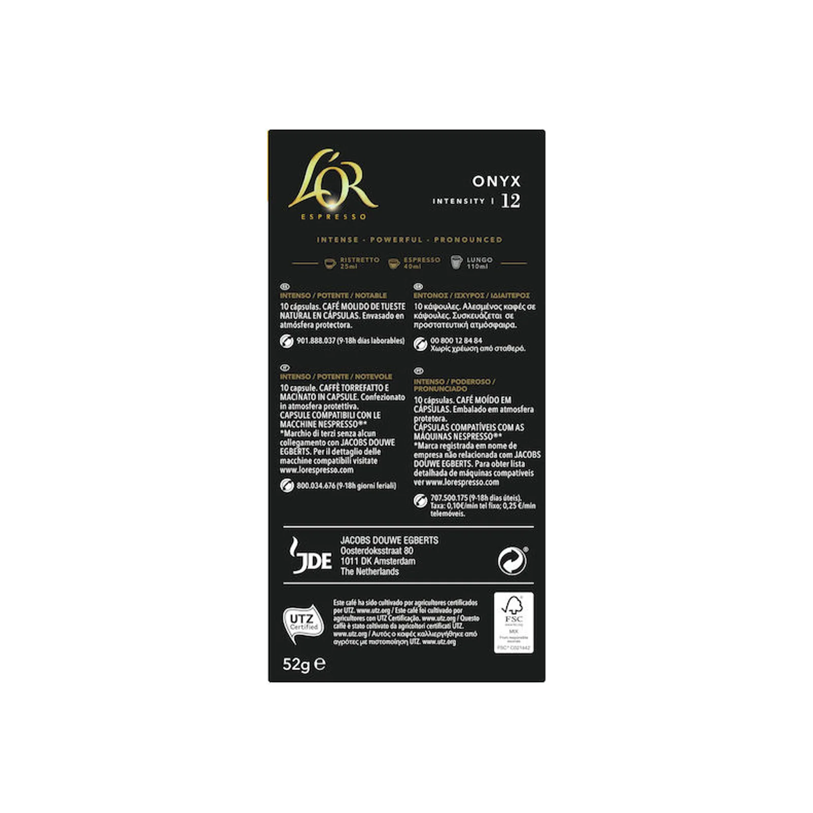 L_OR Κάψουλες Espresso Onyx Συμβατές με Μηχανή Nespresso 10caps - Image 2