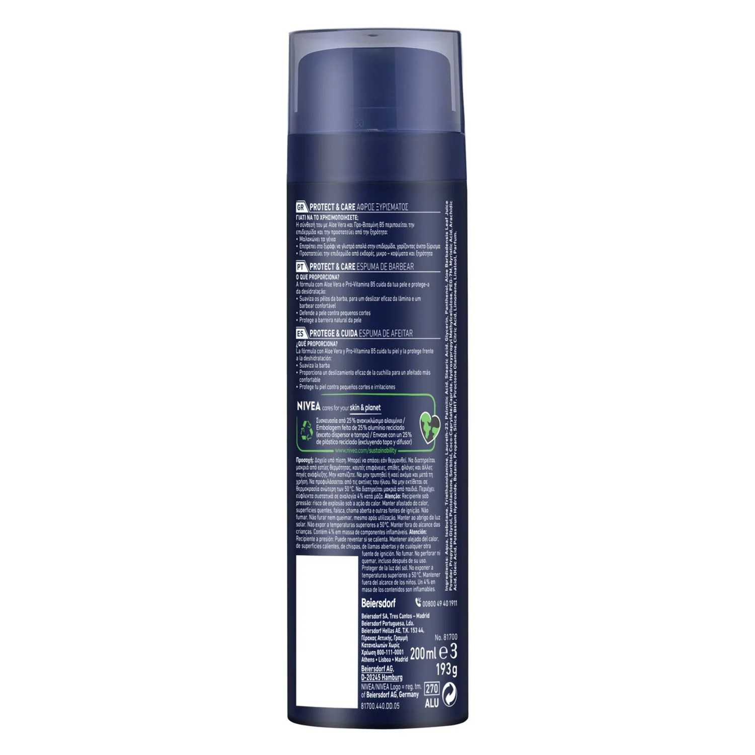 NIVEA Men Extra Moisture Shaving Foam 200ml - Image 2