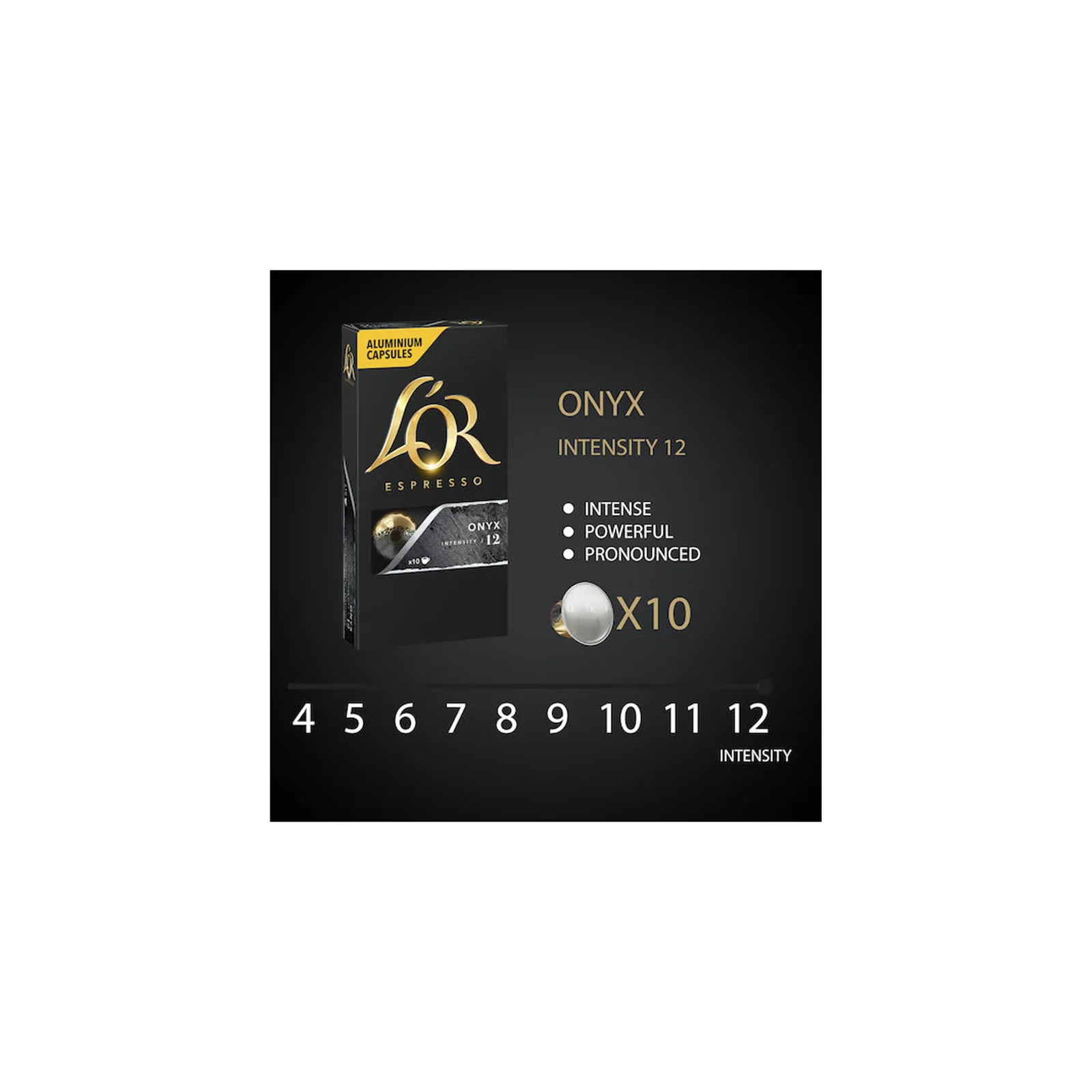 L_OR Κάψουλες Espresso Onyx Συμβατές με Μηχανή Nespresso 10caps - Image 3