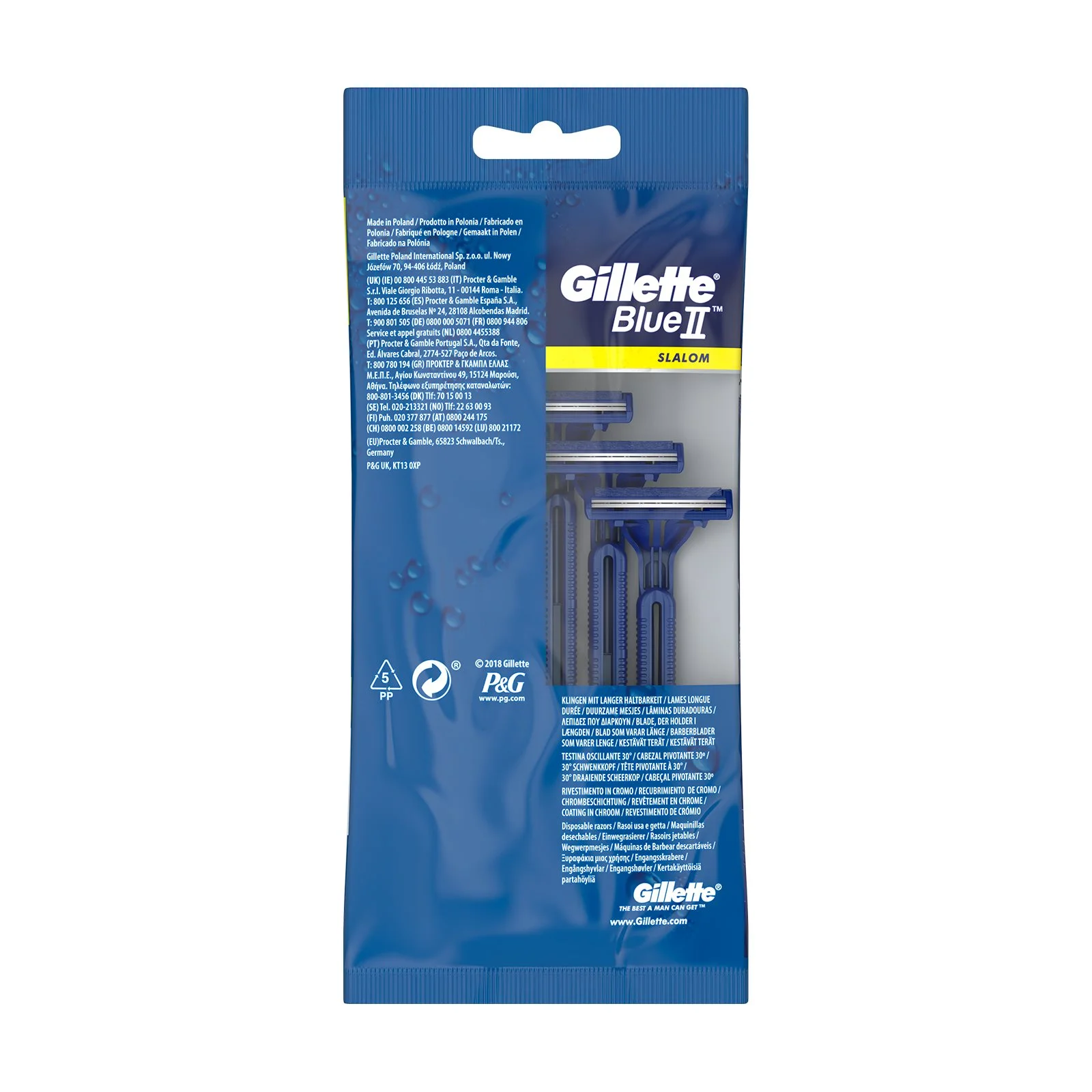 GILLETTE Blue II Ξυραφάκια Μιας Χρήσης Slalom 5τεμ - Image 3