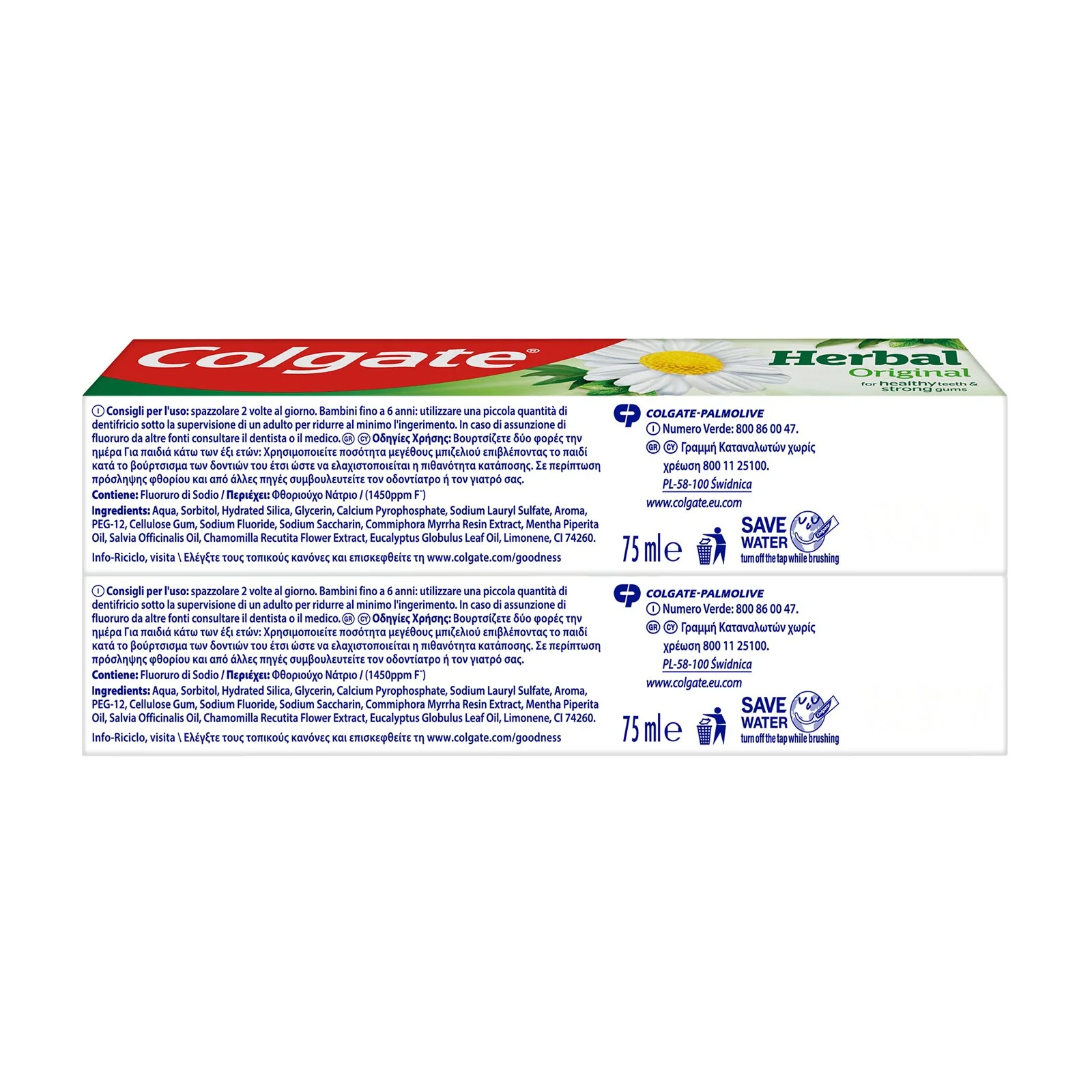 COLGATE Herbal Οδοντόκρεμα Original 2x75ml - Image 3