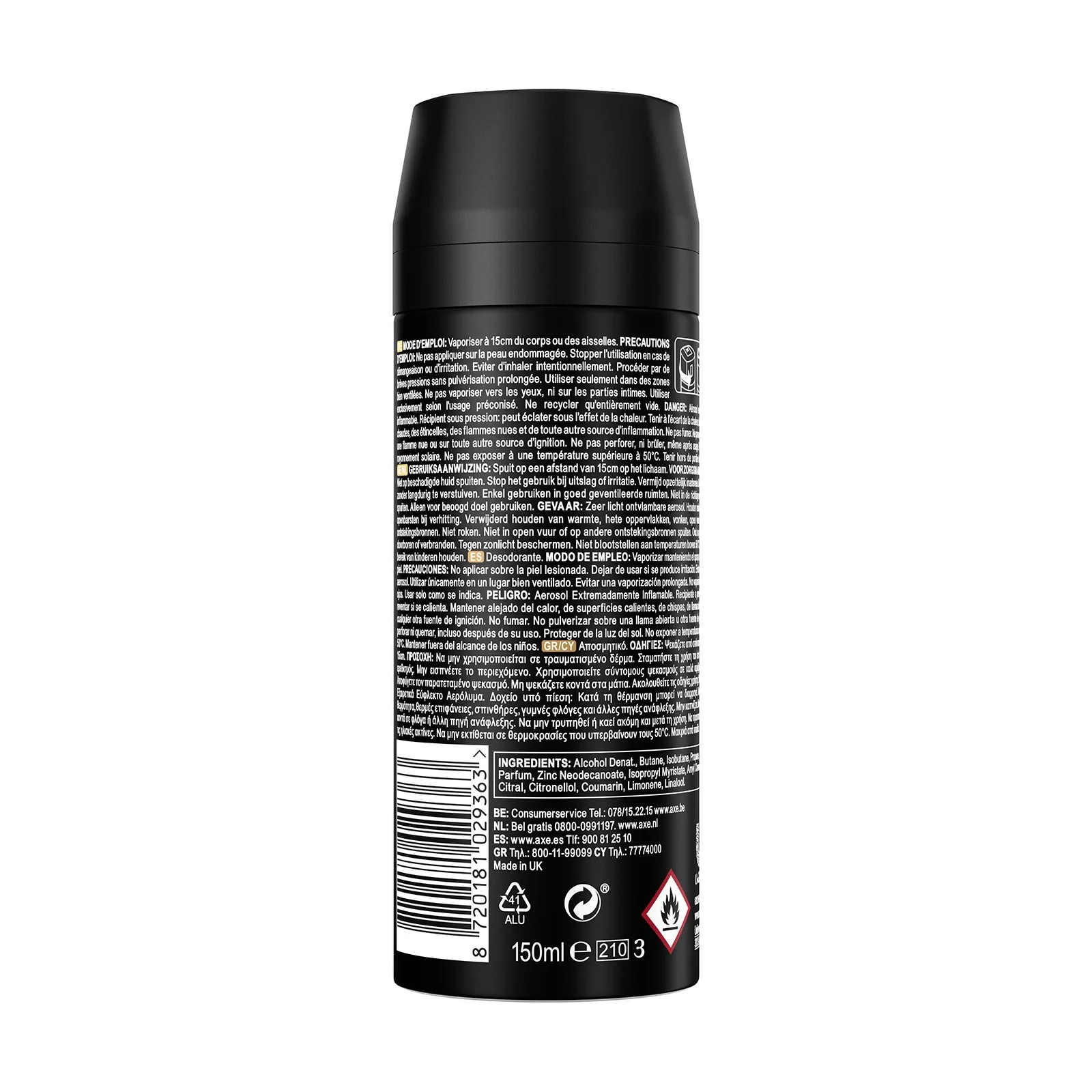AXE Αποσμητικό Σπρέι Dark Temptation 150ml +1 Δώρο - Image 3